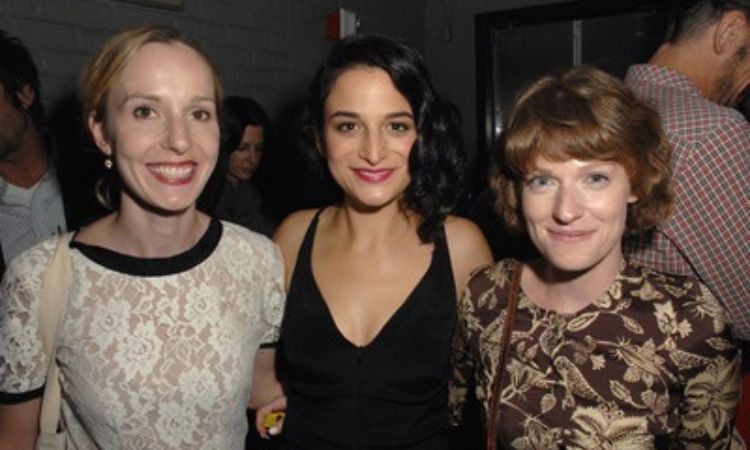 Quinn Lundberg with her coworkers.